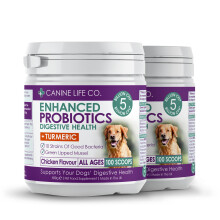 Canine Life Co. Probiotics For Dogs | High Strength 5 Billion CFU* | 10 Strains Of Good Bacteria | Allergy & Digestive Relief For Dogs | 200g Powder