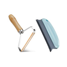 Pro Lint Remover- Carpet Scraper Tool- Reusable Pet Hair Remover, Metal Lint Roller for Cleaning Pet Hair on Clothes,Rugs,Pet Bed,Sofa,Blue Carpet Br