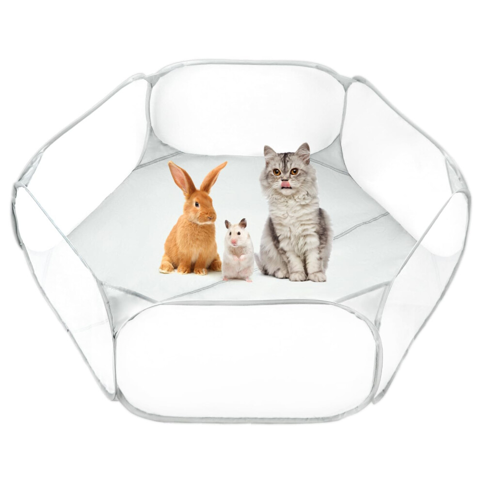 Qwork Small Pet Playpen, Portable Animal Playpen, Pop Up Play Pen, For Guinea Pigs, Rabbits, Hamsters, Cats, Dogs