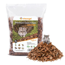 Niteangel Natural Coco Hamster Bedding Pet Litter for Dwarf Syrian Hamsters, Gerbils, mices, Degus or Other Small Animal (Coco Chips)