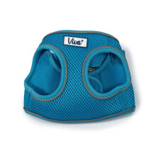 Ancol Viva Step In Dog Harness in Blue - Breathable Reflective Band Weatherproof Pet Accessory - Comfort Puppy Walking Leash - 35-42cm S