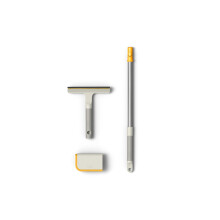 Joseph Joseph CleanTech 3pc Pet Hair Cleaning Tool Set, Manual Rake for Carpet, Upholstery & Furniture with Extension Pole