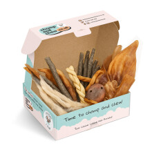 CHOMP & CHEW | PUPPY CHOMPER BOX |100% Natural Dog Treat Variety Box | Reduces teething | Long-Lasting Chews and Everyday Treats | Small Breed Dogs T
