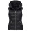 (L, BLACK) Vest Jacket Cotton Women's Sleeveless Cotton Jacket 1