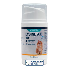 NutriScience Lysine Aid Cat Gel - L-Lysine Supplement for Cats & Kittens, Immune & Respiratory Support, Feline Herpes (FHV-1) Relief, Salmon Flavored