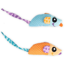 Catstages Catnip Chew Mice - Dental Care Toy for Cats - with Catnip - Pack of 2