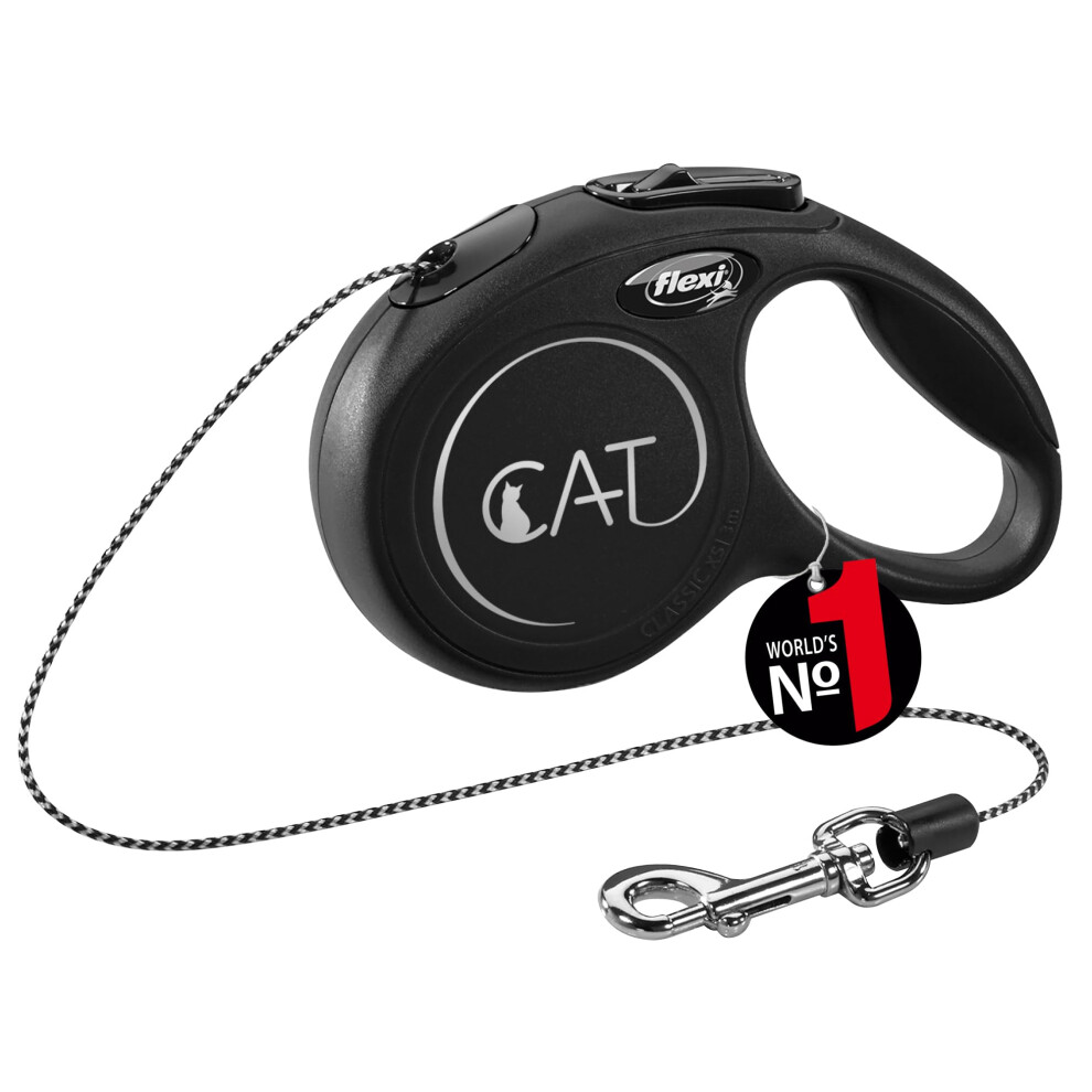 Flexi Cat | 3 M Retractable Cord Leash For Cats Up To 8 Kg | Pocket Size | 3-Fin