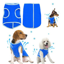 Dog Cooling Coat, Breathable Dog Cooling Vest with Harness for Medium Large Small Pet Dogs, Dog Cooling Jacket for Outdoor Hiking Training (S)