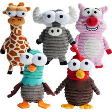 Nocciola 5 Pcs Squeaky Dog Toys With Funny Strange Sounds | Durable Stuffed Crinkle Plush Dog Toys to Keep Them Busy