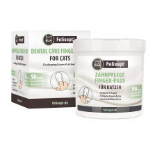 Felisept Cat Dental Care 50 Finger Pads for Cats - Cat teeth cleaning - Cat plaque remover & promote fresh breath - Finger cots for effective teeth c