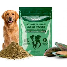 OKKÖBI Green Lipped Mussel Powder for Dogs & Cats - 100% New Zealand - 100g - Natural Hip & Joint Support Supplement - Rich in Omega-3, Gluc