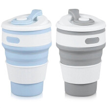 2025 Latest Model 2-Pack Collapsible Coffee Cup Reusable  12oz Leakproof Travel