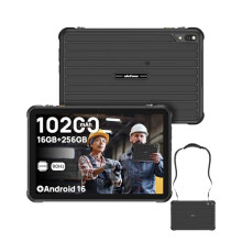Ulefone RugKing Pad 2 Pro Rugged Tablet, 256GB+2TB TF, 10.1" Corning Gorilla Glass, 10200mAh Dock Charging, Built-in eSIM, Android 16, Dual Stereo