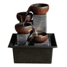 Fuente de mesa con bomba sumergible para decoración de escritorio, jardín o hogar. Enchufe europeo.