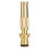 Rechte messing kraanaansluiting 9 cm, compatibel met slangsproeier. 1
