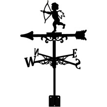 Stainless Steel Weather Vane for Garden, Yard, Shed Roof with Wind Direction Indicator