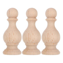 Ornements décoratifs en bois massif, motif pont romain, sculpture sur bois massif, kaki, lot de 3, pour vos projets de loisirs créatifs.