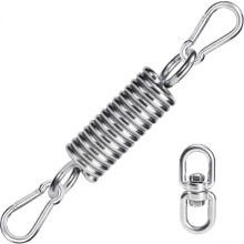 Gancio a molla in acciaio inox per sedia a dondolo da esterno, portata 400 kg, acciaio inox 304, 45 cm