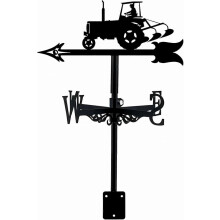 Stainless Steel Garden Weather Vane with Roof Mount, Outdoor Wind Direction Indicator for Farm Decor