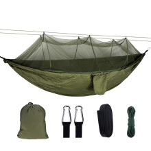 Amaca doppia con zanzariera per campeggio, letto sospeso portatile per 2 persone, 650 g