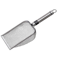 Stainless Steel Cat Litter Scoop with Non-Stick Coating and Ergonomic Handle