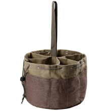 Canvas Multifunction Tool Bag with Carrying Handles, Durable Cylinder Shape for Electrician Tools