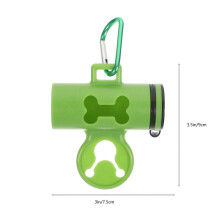 Poop Bag Dispenser with Wear-Resistant Holder, Green Container for Dog Waste Bags