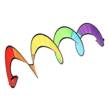 Colorful Foldable Rainbow Spiral Windmill for Garden Camping Tent Decoration 110cm