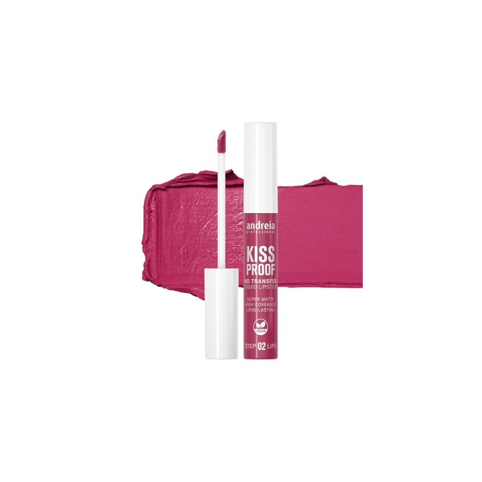 Andreia Professional No Transfer Liquid Lipstick Matte Longlasting - Kiss Proof Smudge-Free Vitamin E Enriched Formula, 100% Vegan - 8Ml (08 Camelia)