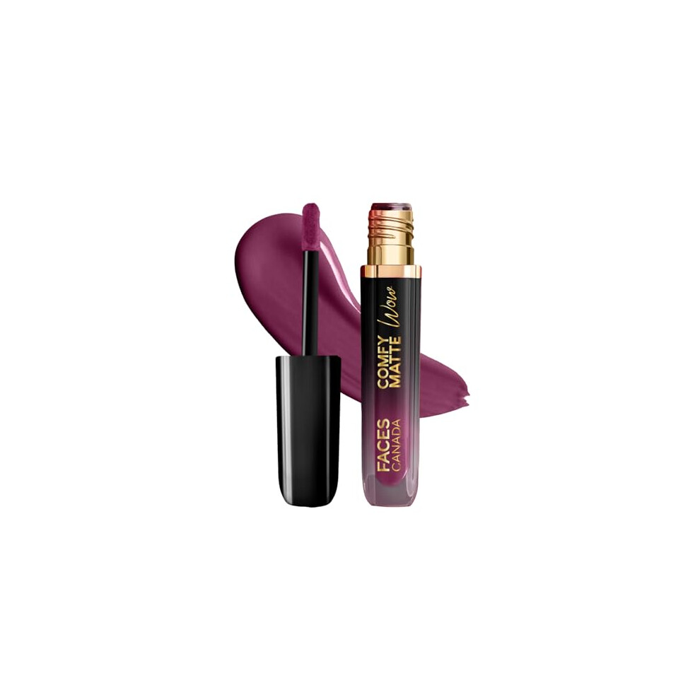 Faces Canada Comfy Matte Wow Liquid Lipstick - Orchid Opulence 10, 3.8Ml One Swipe Application Highly Pigmented Comfortable Wear Glides Smoothly Long