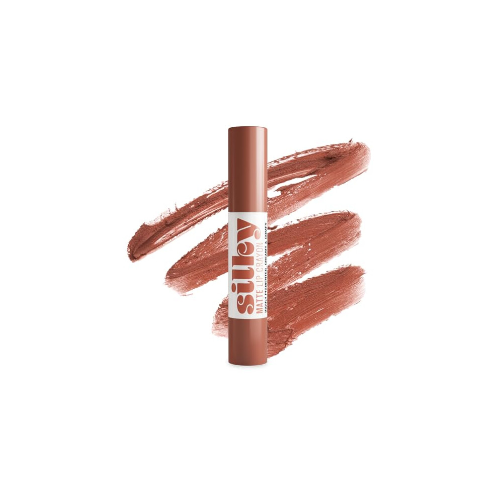 Andreia Brown Silky Lipstick Jumbo Matte Lip Pencil Crayon - Highly Pigmented Creamy, Long-Lasting - Colour 05 Cinnamon, 2.8G - Professional