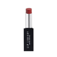 BPerfect Lip Library Lipstick – Long Lasting Satin Lipstick Infused with Jojoba Oil, Shade Scarlet (Cool Cherry Red)