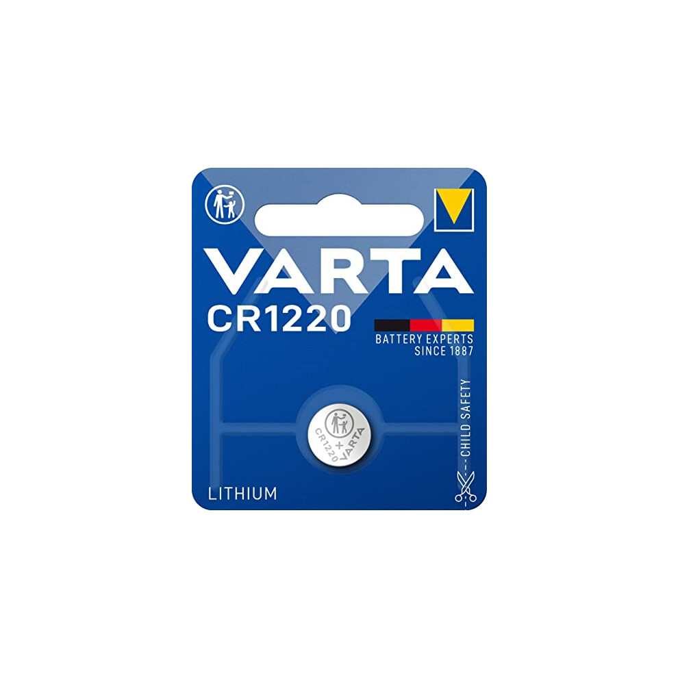 Varta Batteries Electronics Cr1220 Lithium Button Cell Battery 1-Pack, Button Cells In Original Blister Pack Of 1