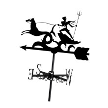 Weather Vane for Outdoor Garden Patio Roof, Iron Wind Direction Indicator with Decorative Design