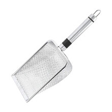 Stainless Steel Cat Litter Scoop, Ergonomic Handle Pooper Shovel with Sift Holes, 28.7cm