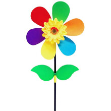 Sunflower Wind Spinner Pinwheel Garden Decoration, Outdoor Windmill Toy for Children DIY