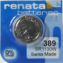 1 x Renata 389 Swiss Made Lithium Coin Cell Battery SR1130W