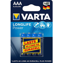 Varta AAA High Energy Battery Alkaline (Pack of 4 batteries)