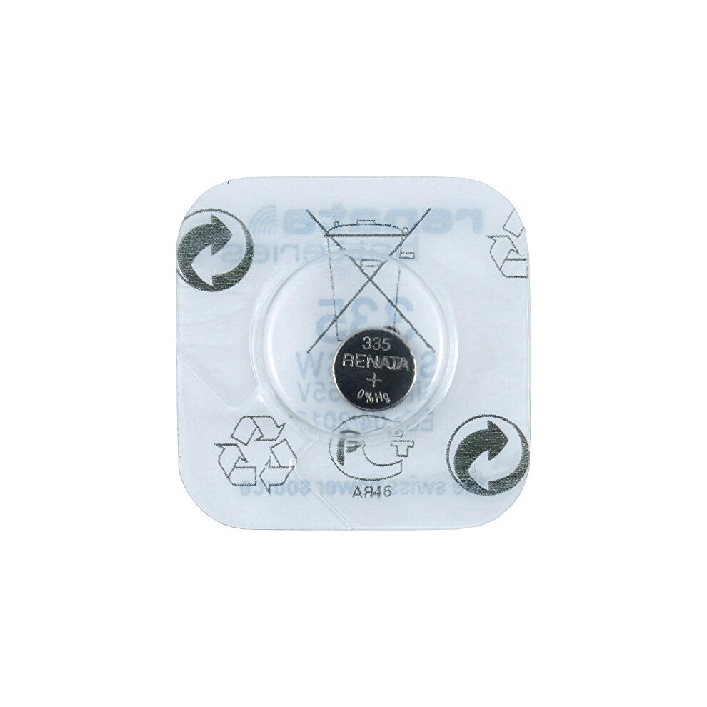 Renata - Oxide Button Cell 335 Renata 1.55V 5.5Mah - Blister X 1 Silver 785618336825