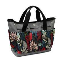 Garden Tool Organizer Bag 600D Oxford Cloth with 8 Pockets and Ergonomic Handle, 34x17x30cm