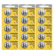 Toshiba CR2032 3 Volt Lithium Coin Battery 15 Cells