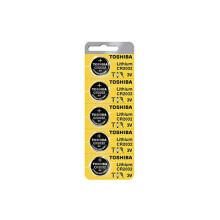 TOSHIBA CR2032 3V Lithium Battery 1PACK (5PC) Single Use Batteries by Toshiba