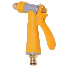 Autowassproeier, hogedruk tuinsproeier, metalen constructie, geel, 5-pack