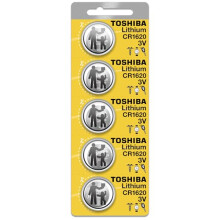Toshiba CR1620 3V Lithium Coin Cell Battery Pack of 5