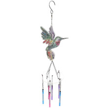 Kit fai da te per realizzare campanelli a vento con diamanti, composto da 4 set con strass, ideale per decorare giardino e casa.