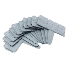 Garden Landscape Edging Borders, 20 PCS 16 FT No Dig Plastic Lawn Edging, Grey Stone Effect