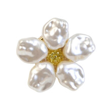 Women's Decorative Flower Shirt Collar Clips Buttons, Alloy and Imitation Pearl Cufflinks for DIY Clothing Embellishment