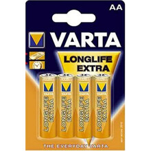 Varta Longlife Extra Alkaline Batteries AA Mignon Pack of 4