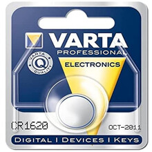 Varta CR 1620 Primary Lithium Button 3 V Batteries (Lithium 3 V, Pack of 1) 60 mAh 16 mm 16 mm 16 mm