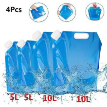 Foldable Water Bag 5L 10L Portable Camping Water Container with Reinforced Handles